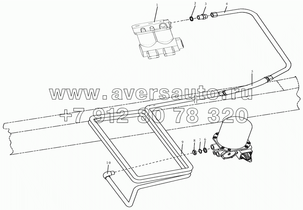 Пневмопровода воздушного компрессора