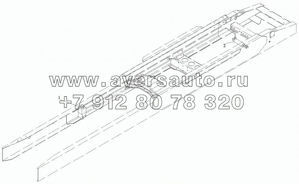 Пневмопровода межосевой блокировки