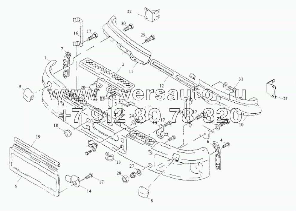  BUMPER AND FRONT BRACKET