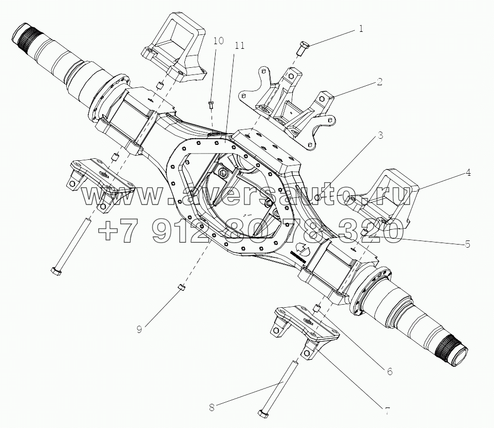  AXLE HOUSING OF MAN TWO-STAGE REDUCTION DRIVE AXLE (STR SUSPENSION)