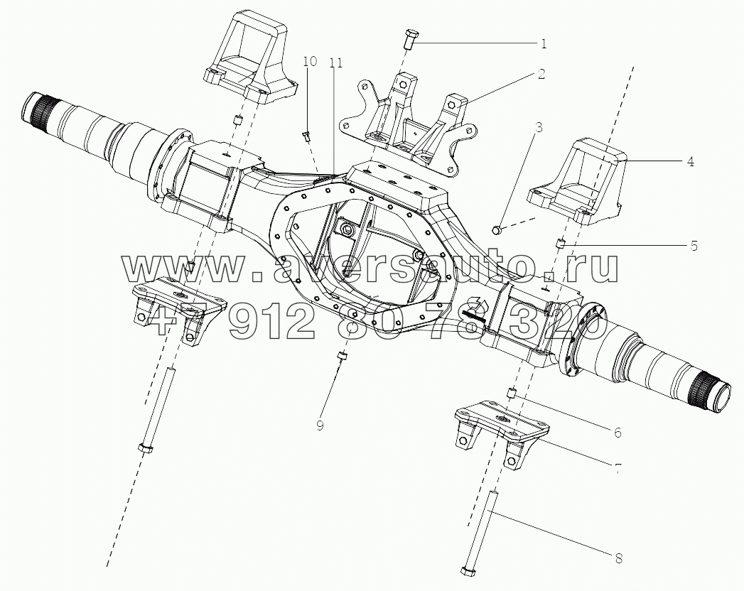  REAR AXLE HOUSING OF MAN TWO-STAGE REDUCTION DRIVE AXLE (STR SUSPENSION)