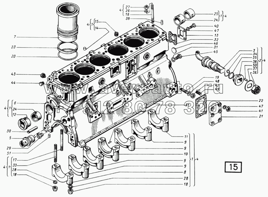 Блок-картер СМД-31, -31А, -31.01, 31Б.04