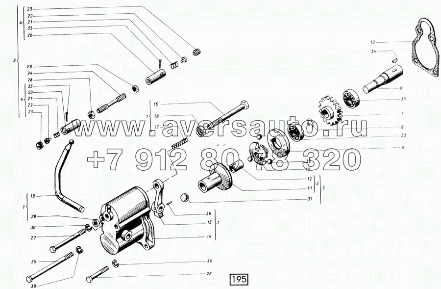 Регулятор пускового двигателя Д27С11В СМД-21, -22, 22А, 23, 23.01, 23.02, 24, 24.01, 24.02