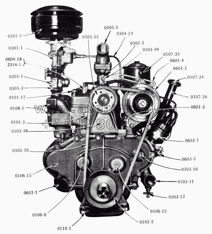 Двигатель в сборе/Engine Assembly