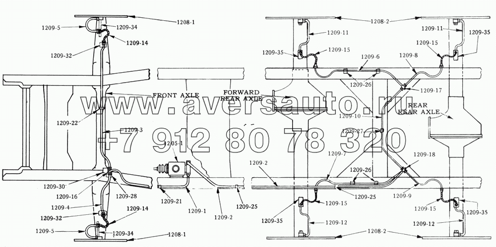 Шланги гидравлические тормозов для 6х4/Hydraulic Brake Lines, Pipes, Hose and Clips (for 6x4)