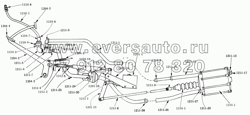 Педаль тормоза и вакуумный усилитель/Brake Pedal, Spring and Vacuum Brake Booster