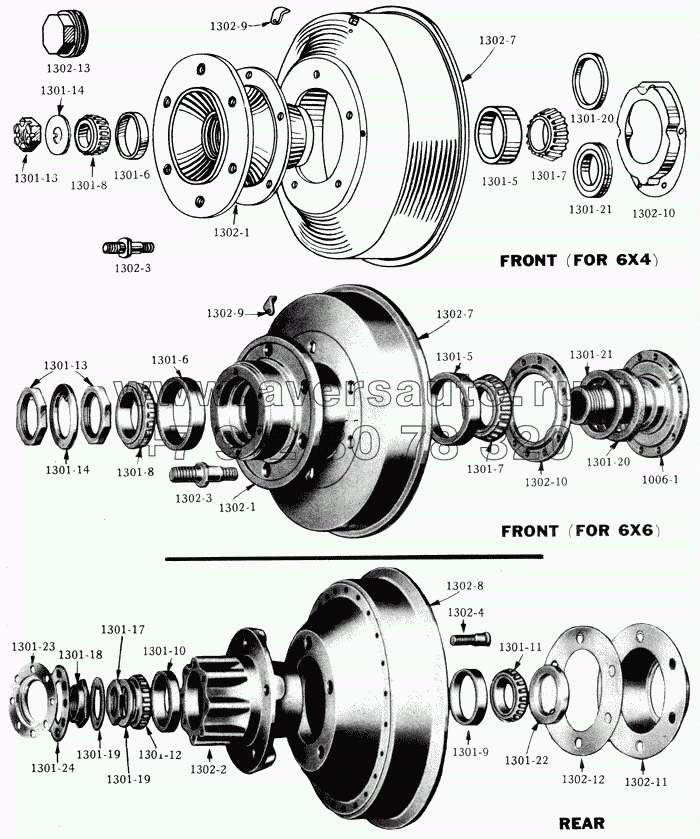 Ступица колеса/Hubs ano Drums, Wheel Studs and Nuts