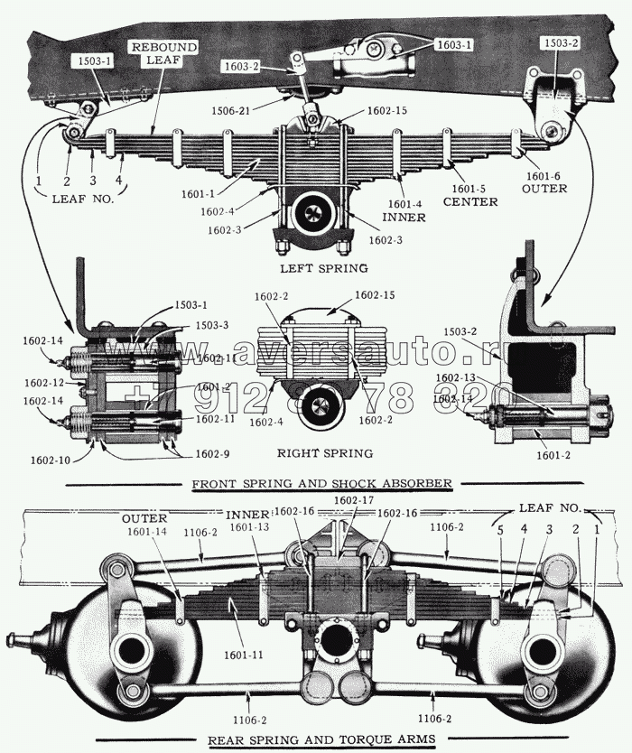 Подвески передняя и задняя/Front and Rear Springs