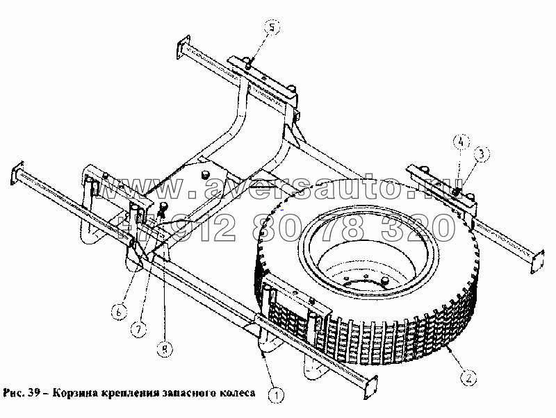 Корзина крепления запасного колеса