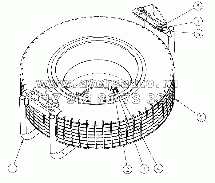 Корзина крепления запасного колеса