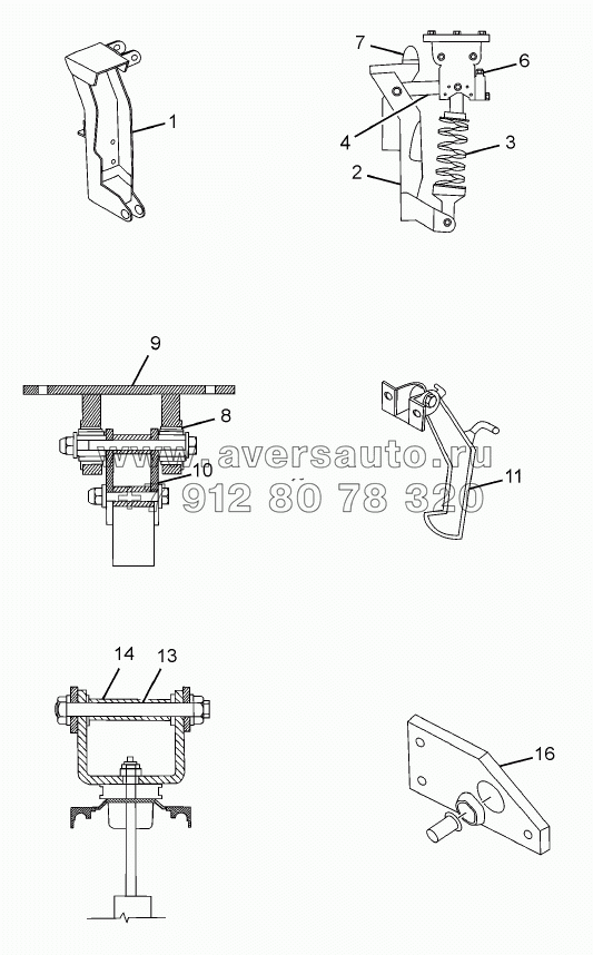 CAB MOUNTING - REAR (COIL & DAMPER)