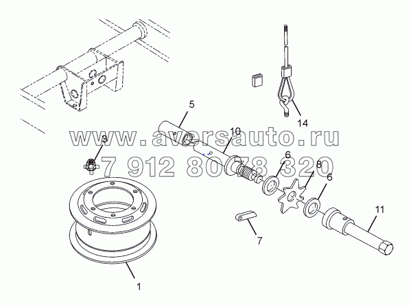 WHEEL AND SPARE WHEEL CARRIER