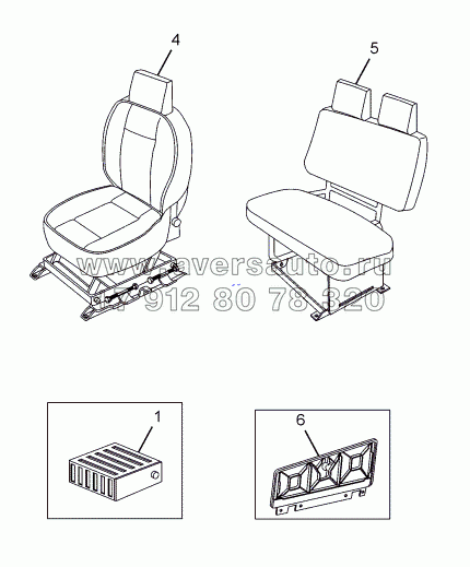 DRIVER AND CO-DRIVER SEAT357175, 357174