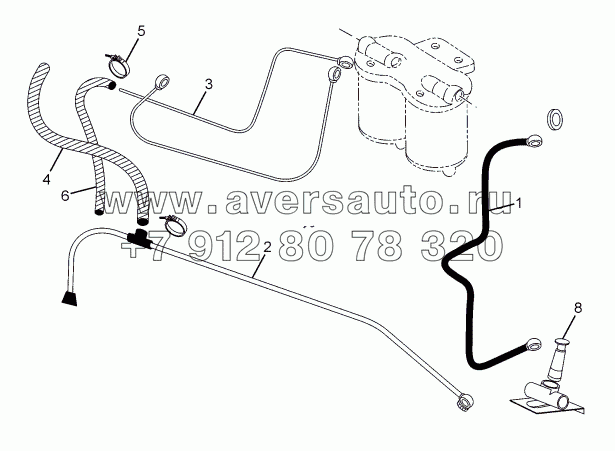 FUEL FEED AND LEAKAGE LINE (EURO II)