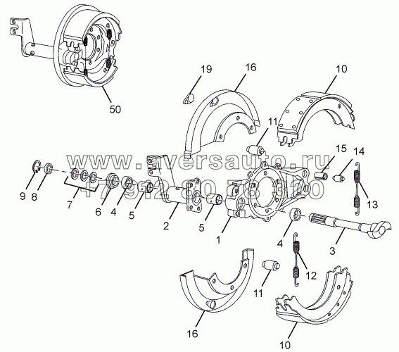 FRONT WHEEL BRAKE (S CAM) ABS