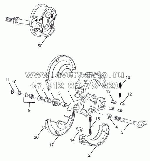 REAR WHEEL BRAKE (S CAM) ABS