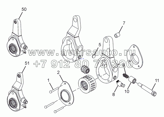 FRONT AND REAR SLACK ADJUSTER