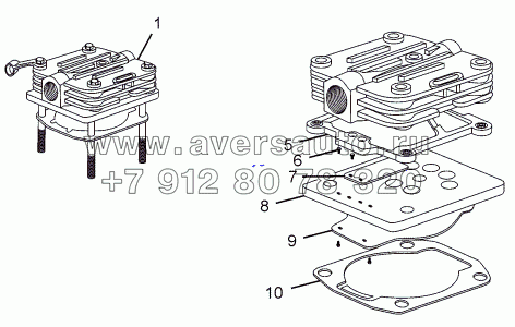 AIR COMPRESSOR HEAD (REED VALVE TYPE) 94 DIA