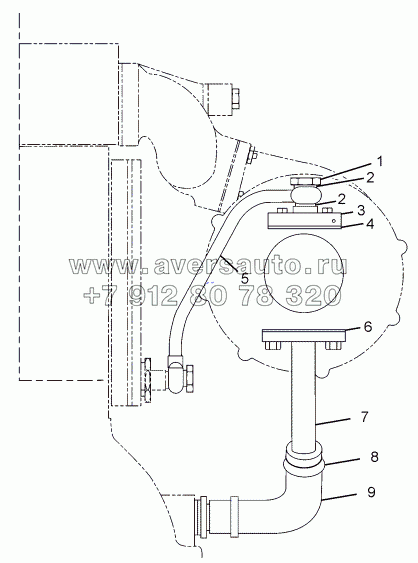 OIL PIPING FOR TURBOCHARGER