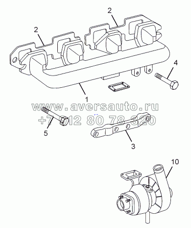 EXHAUST MANIFOLD AND TURBOCHARGER