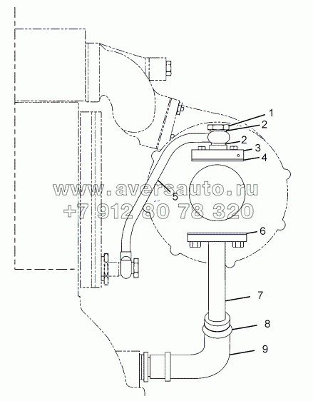 OIL PIPING FOR TURBOCHARGER