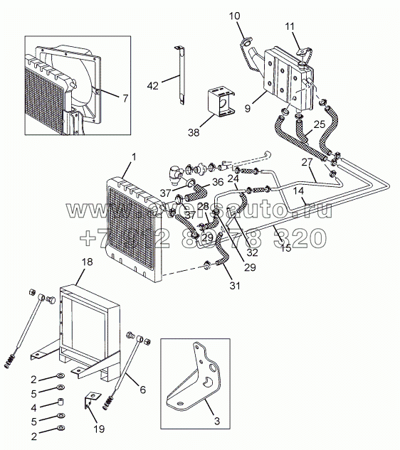 RADIATOR AND FITMENTS