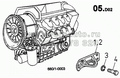 Монтаж подвески двигателя (680/1)