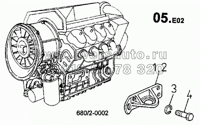Монтаж подвески двигателя (680/2)