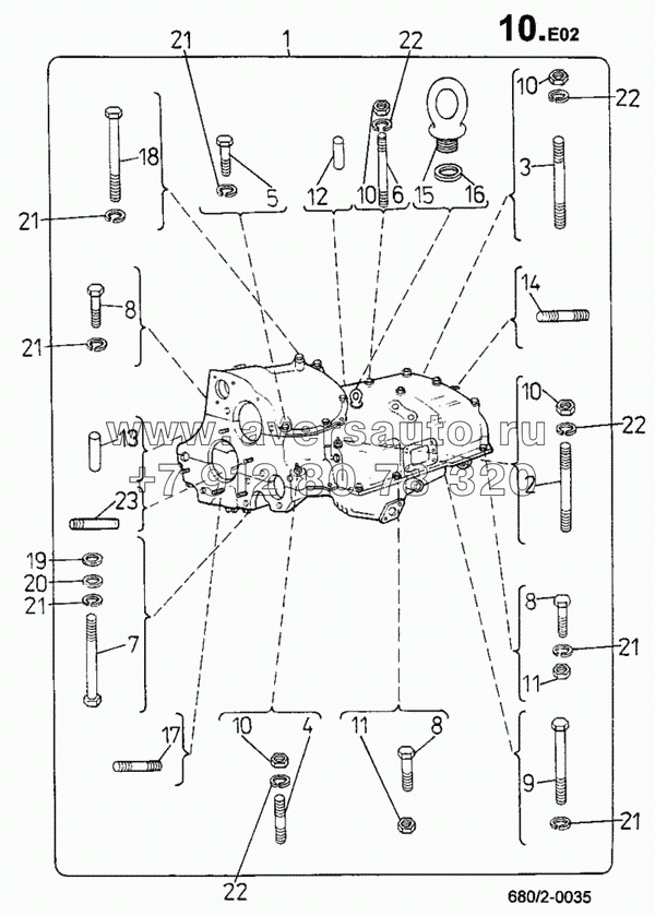 Картер коробки передач (680/2)
