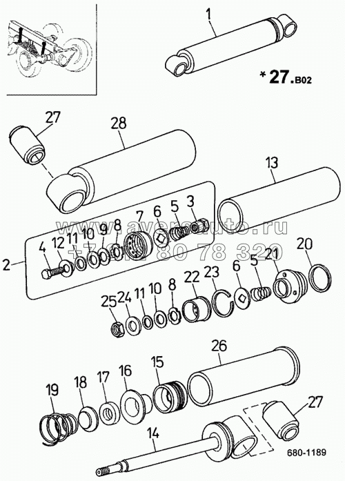 Амортизатор телескопический (детали) (680)