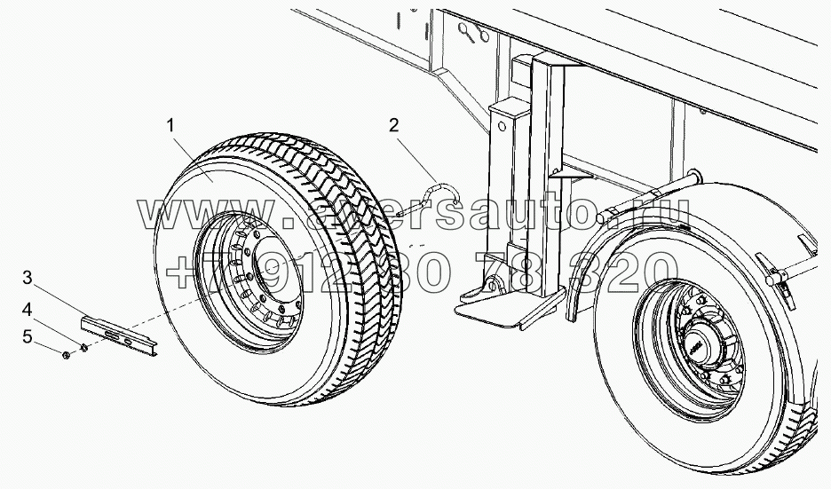 Установка запасного колеса 9523-3105010