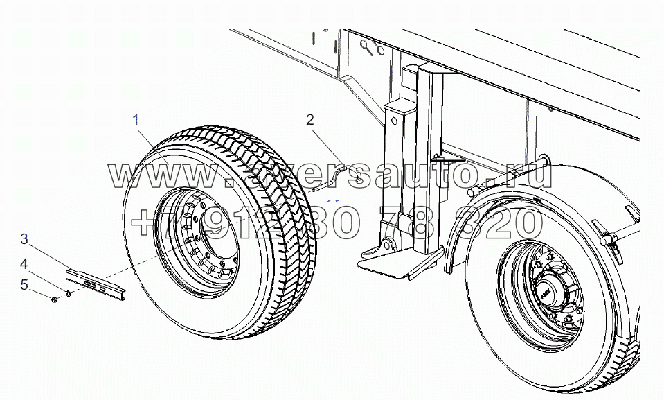 Установка запасного колеса 9523-3105010