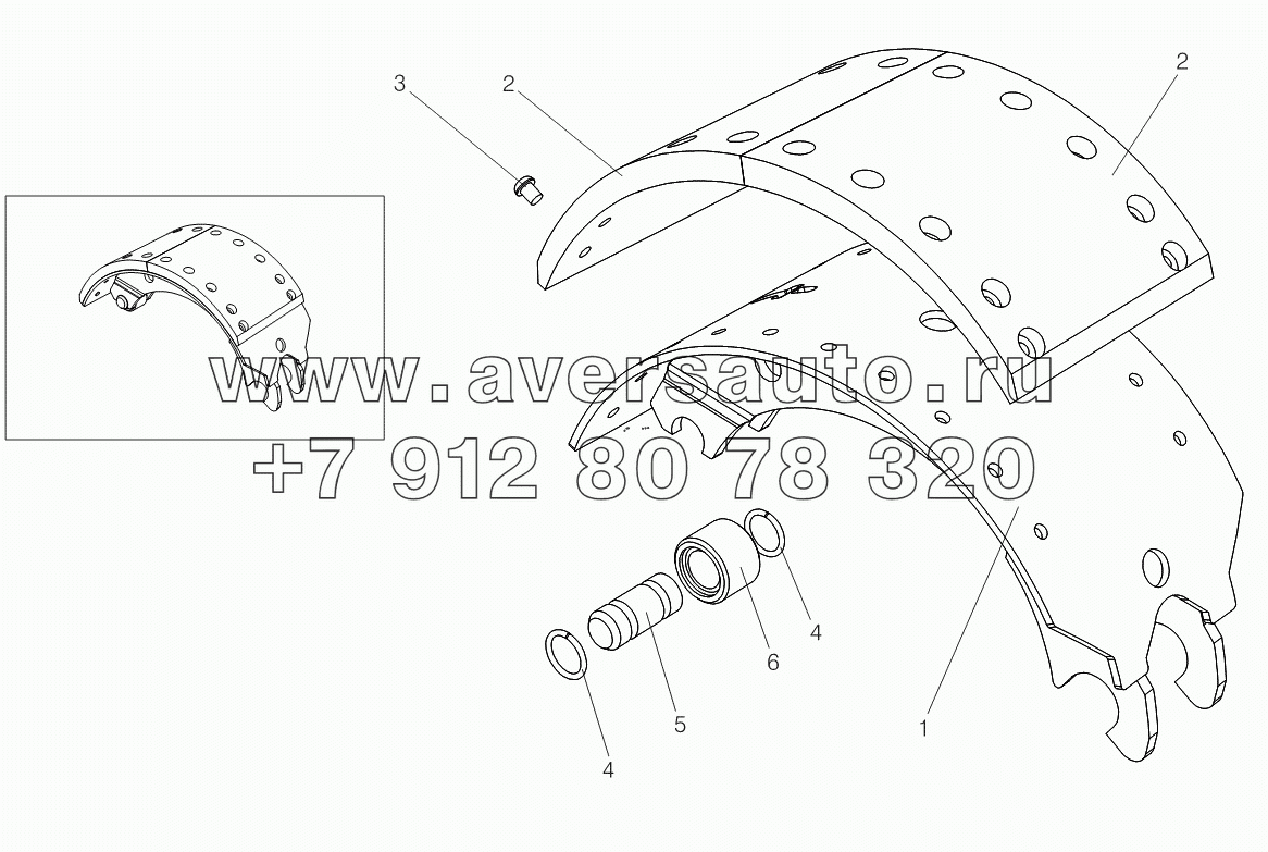 Колодка с накладками 2200080061