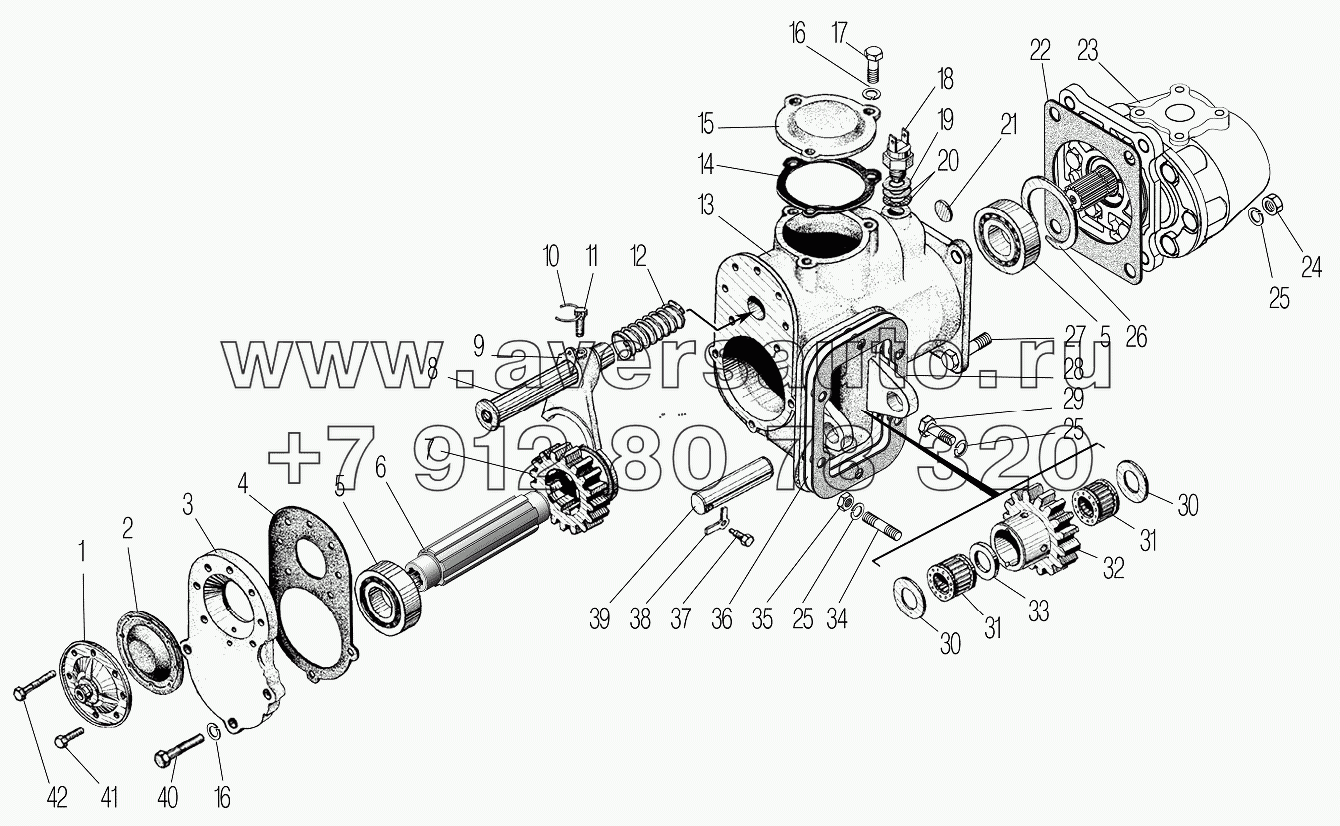 Коробка отбора мощности для автомобилей 5557-0001122-60, 55571-0001121-60Р02, 55571-0001121-70И03