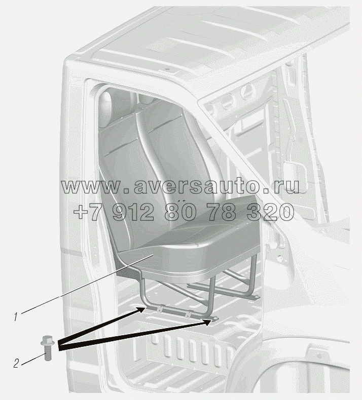 Установка переднего сиденья