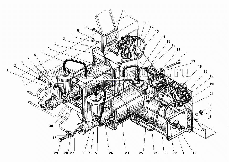 Установка усилителей тормозов и модуляторов с АБС (без АБС см. Приложение №1)