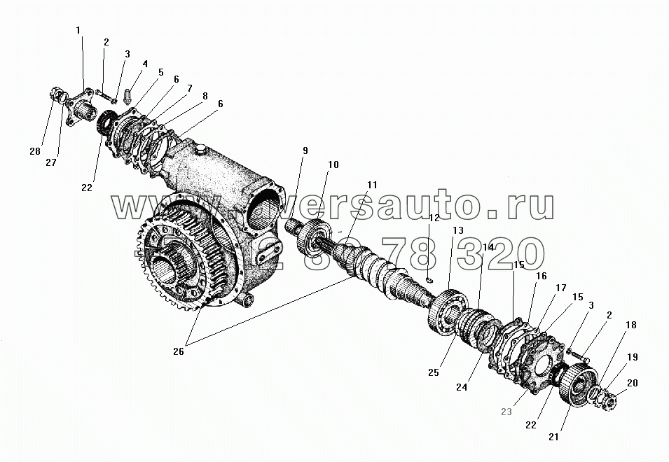 Редуктор лебедки