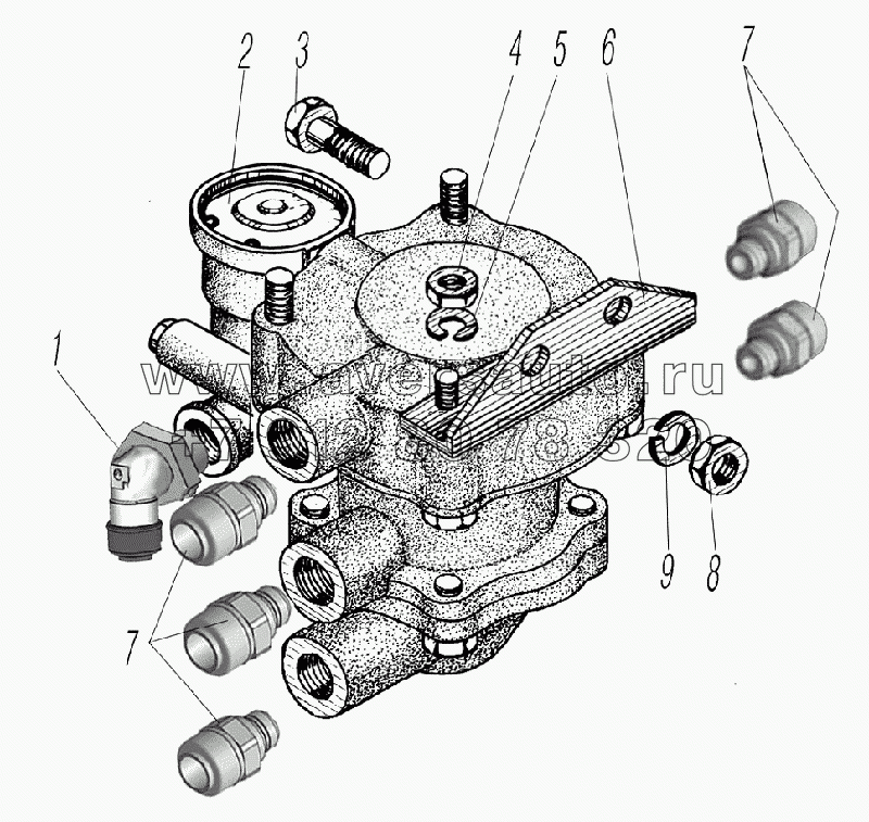Установка клапана прицепа