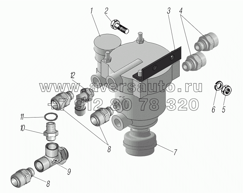 Установка клапана прицепа на Урал-63704