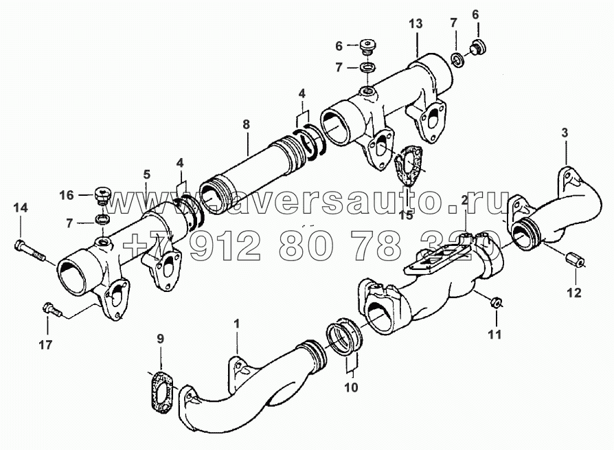 TURBOCHARGER-INLET AND EXHAUST MANIFOLD