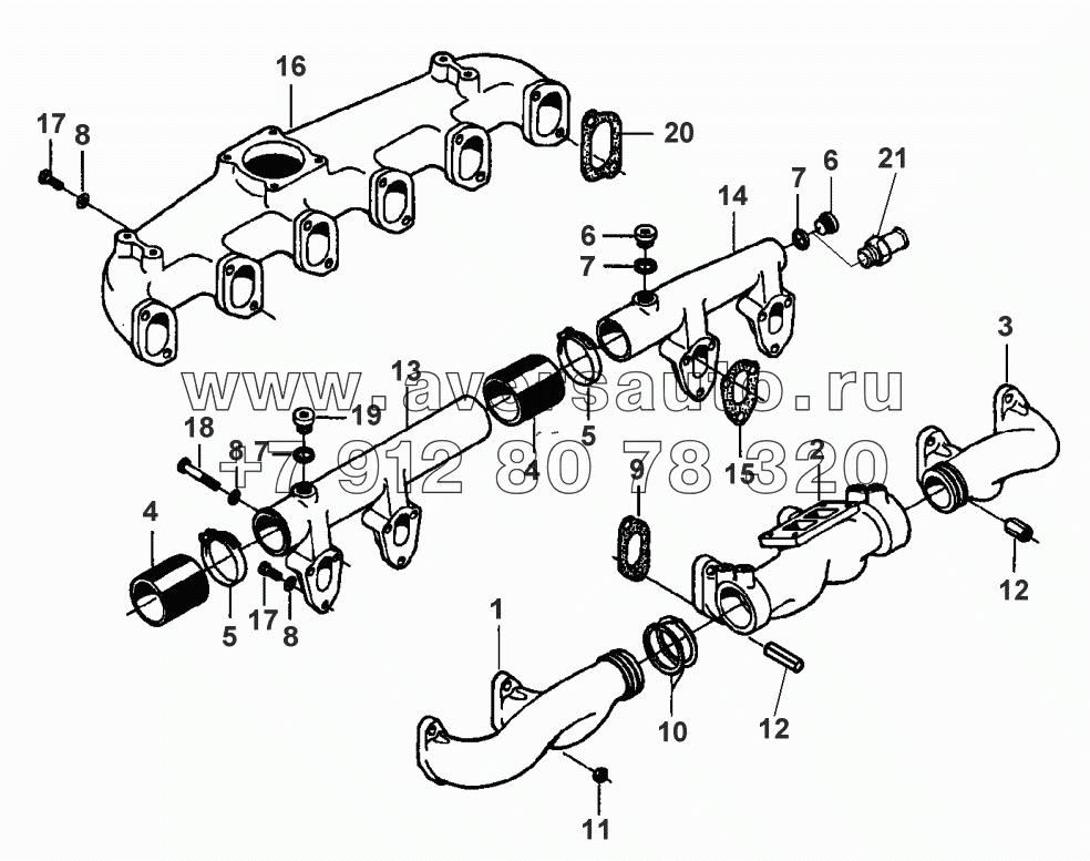 TURBOCHARGER-INLET AND EXHAUST MANIFOLD