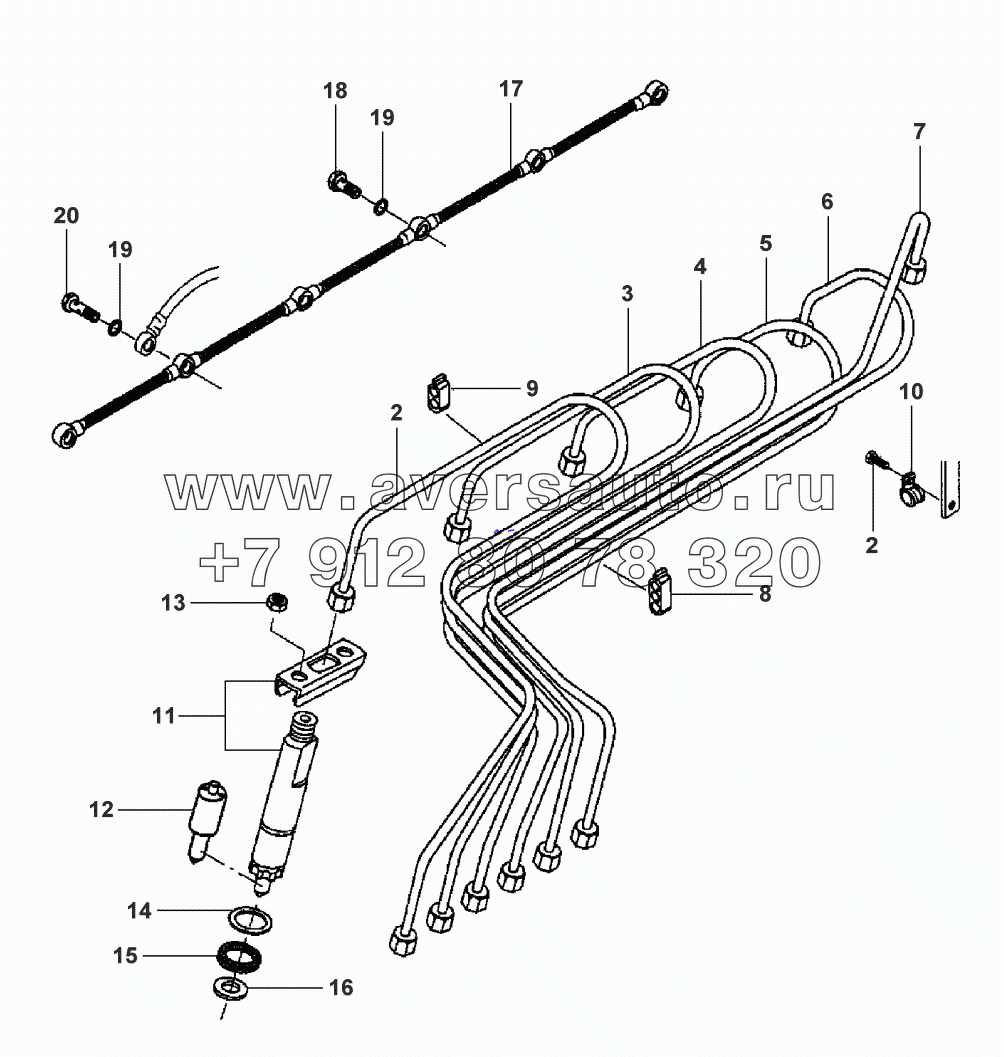 FUEL PIPINGS - ONLY FOR MF7252