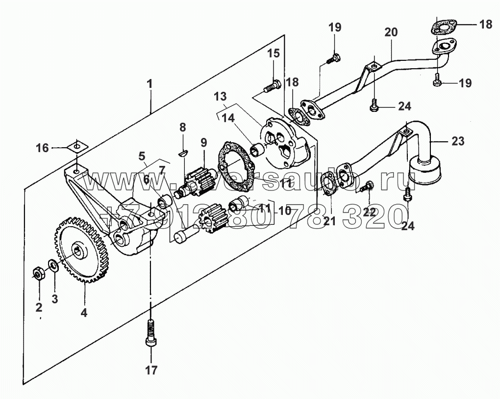 LUBRICATING OIL PUMP - UP TO NO H 6737