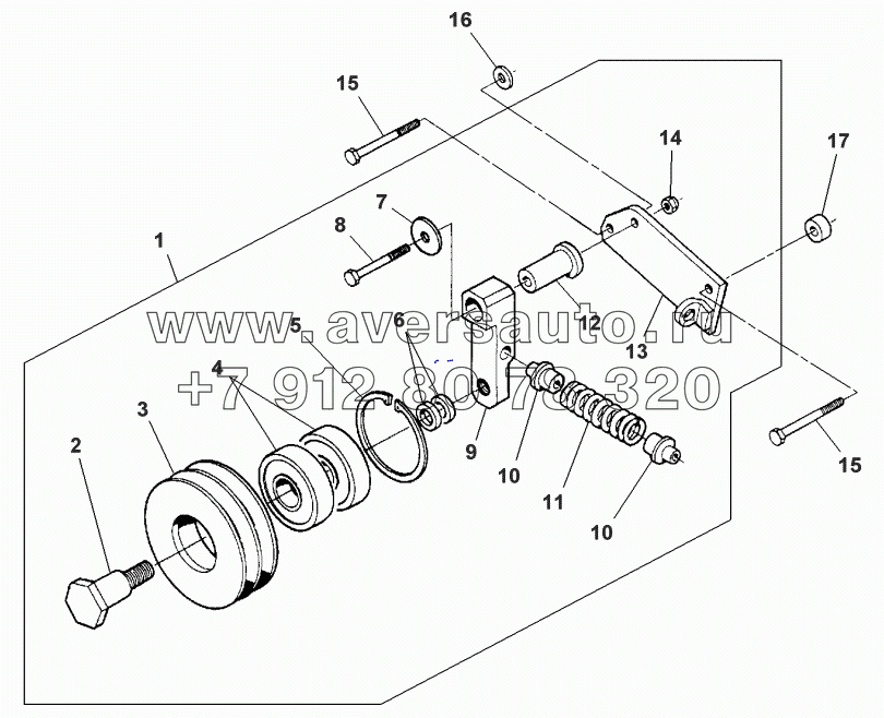 BELT TENSIONER - FROM NO C 6801 UP TO NO F 6175
