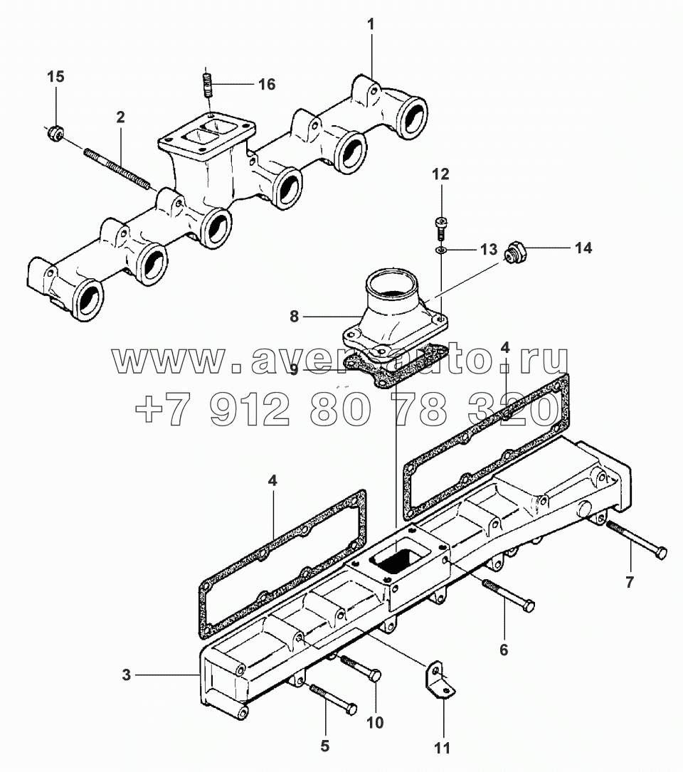 TURBOCHARGER-INLET AND EXHAUST MANIFOLD