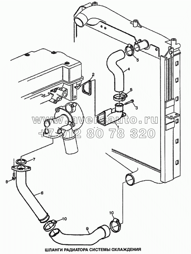 Шланги радиатора системы охлаждения