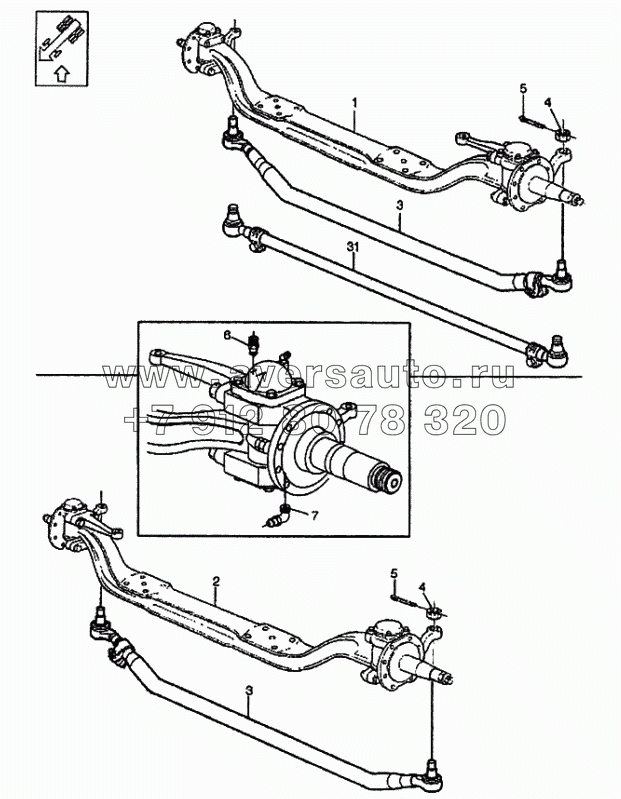 Передняя ось FAA10