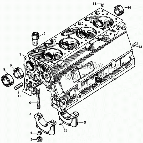Остов двигателя (картер Д37М-1002010А)