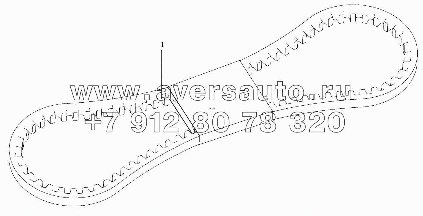  Клиновидный ремень в сборе