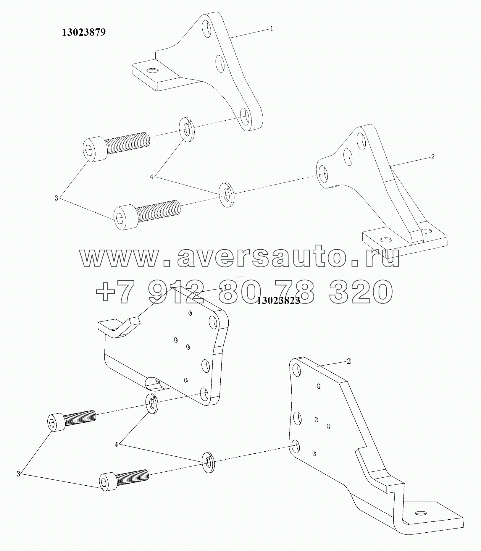  Стойка двигателя в сборе